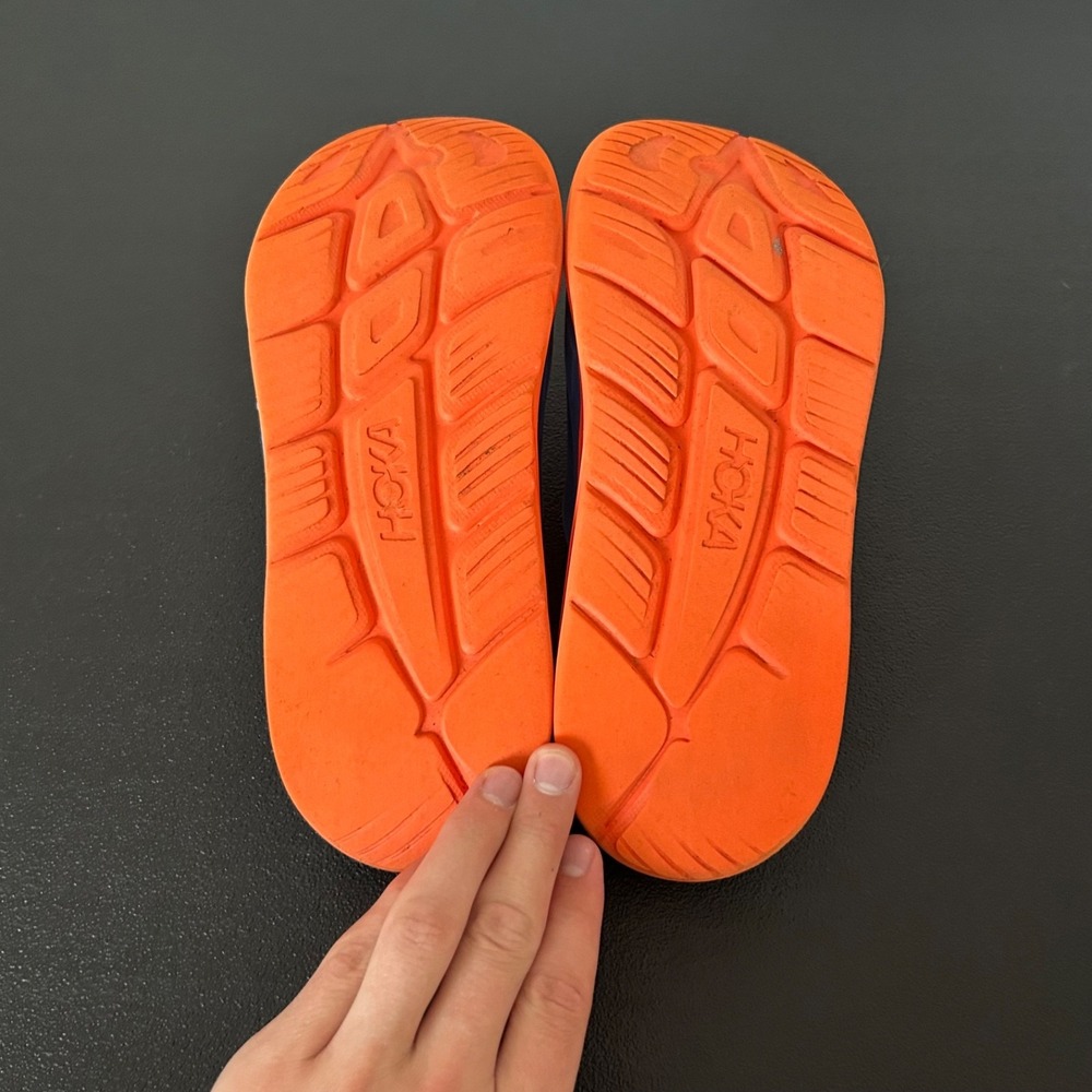 HOKA ONE ONE Ora Recovery Slide 2 Sandals Mens 7 W 8 Blue Orange Slip On Shoes - Picture 6 of 8